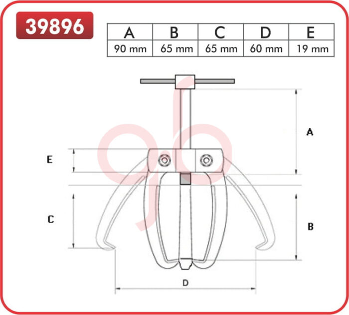 Mini Extrator com 3 Garras  - GB39896 - Imagem 2
